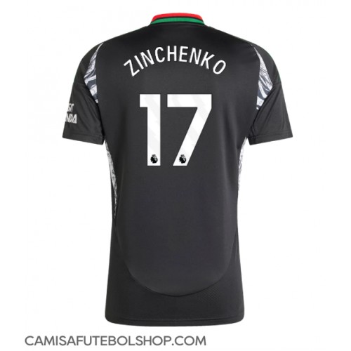 Camisa de time de futebol Arsenal Oleksandr Zinchenko #17 Replicas 2º Equipamento 2024-25 Manga Curta